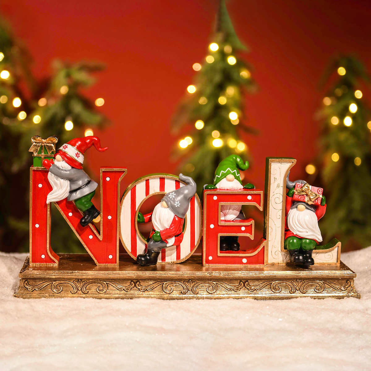 Sculpture « Noël » avec nains