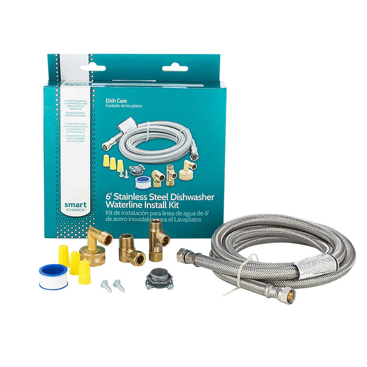 Smart Choice – Trousse d’installation de 6 pi pour conduite d’eau de lave-vaisselle