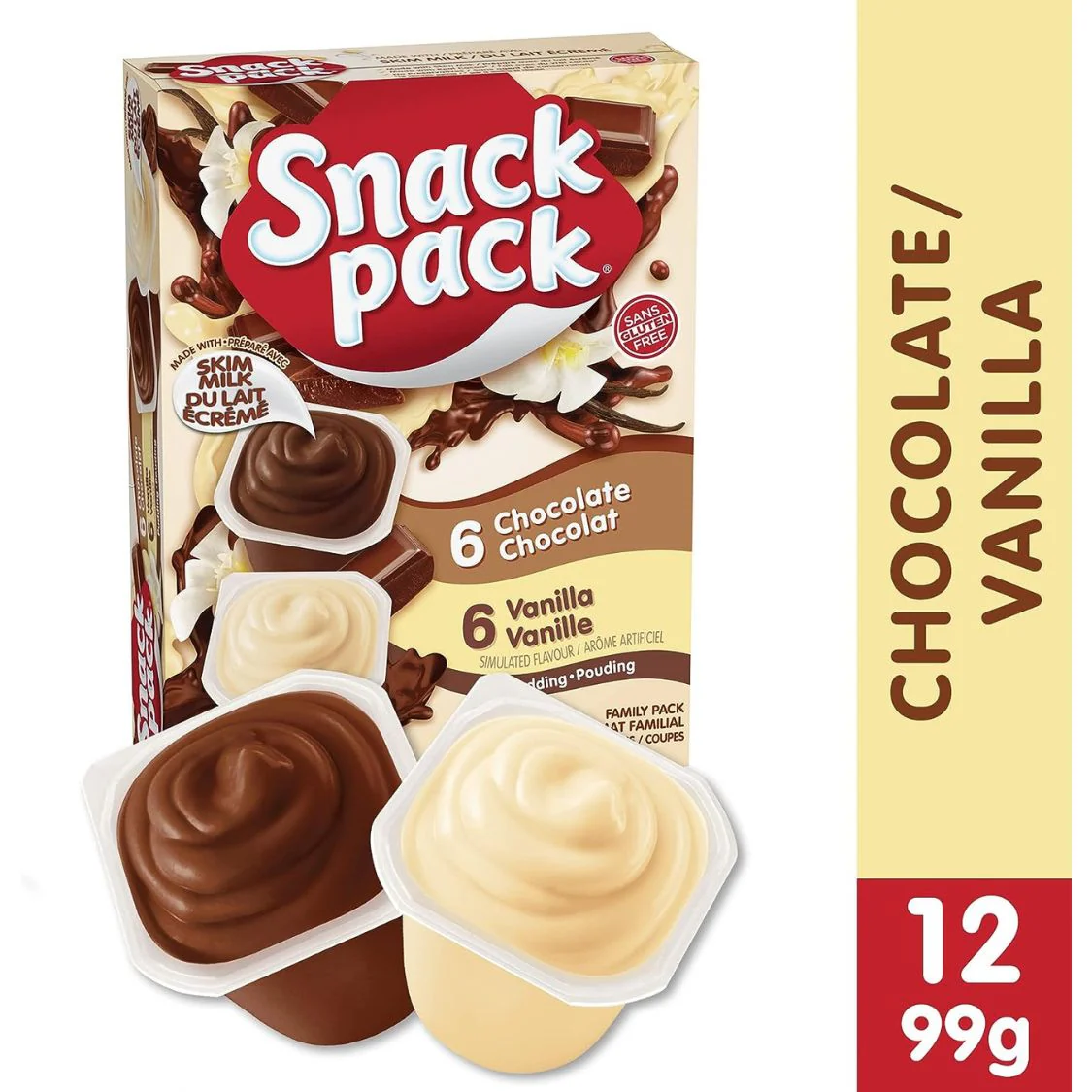 Snack Pack - Pudding au chocolat et à la vanille - Image 2