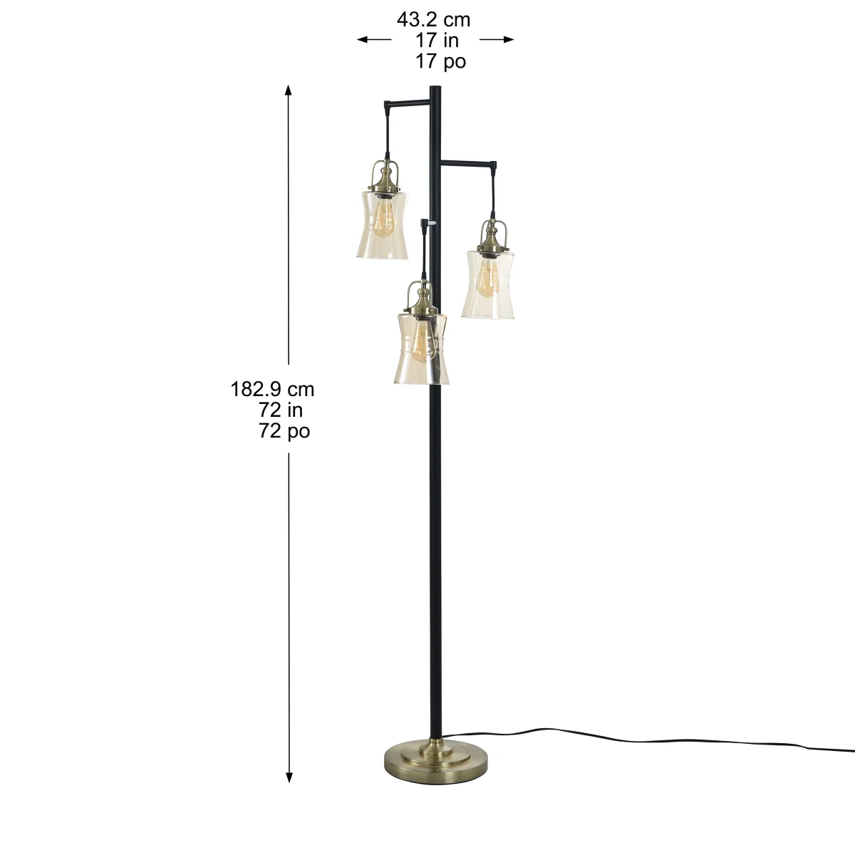 Stylecraft - Lampe sur pied à 3 lumières - Image 2