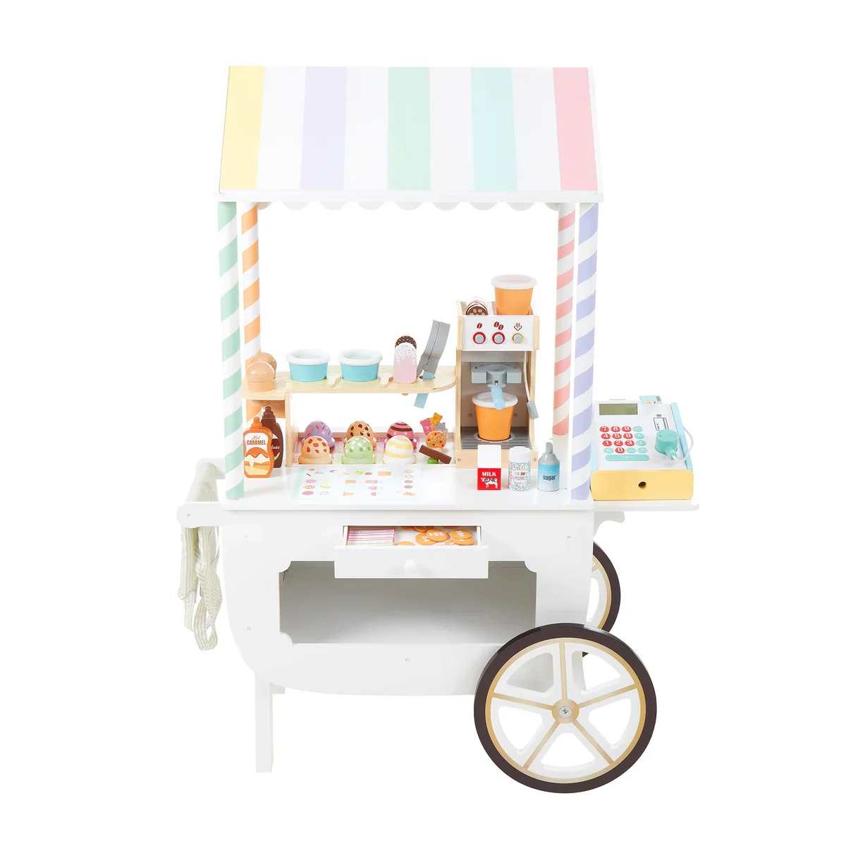Teamson - Chariot à glaces en bois sur roues - Image 2