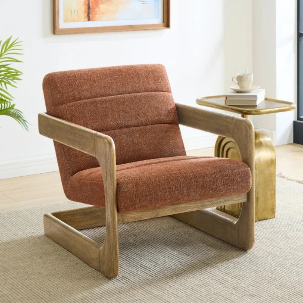 Thomasville – Fauteuil d’appoint en tissu avec base en bois - Image 11