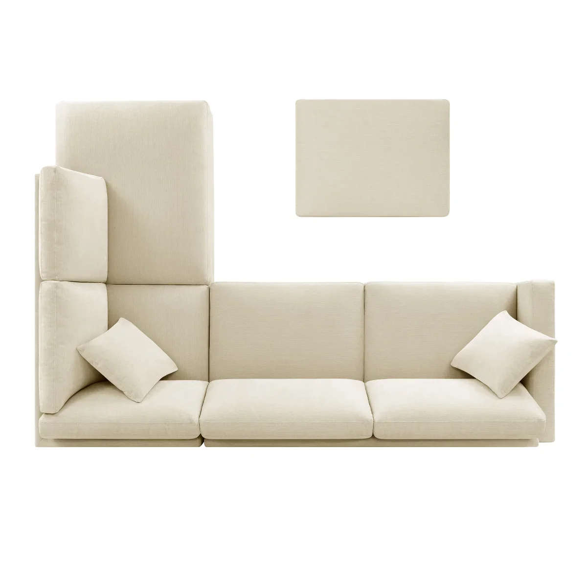 Thomasville - Sectionnel en tissu 3 pièces avec pouf de rangement - Image 3