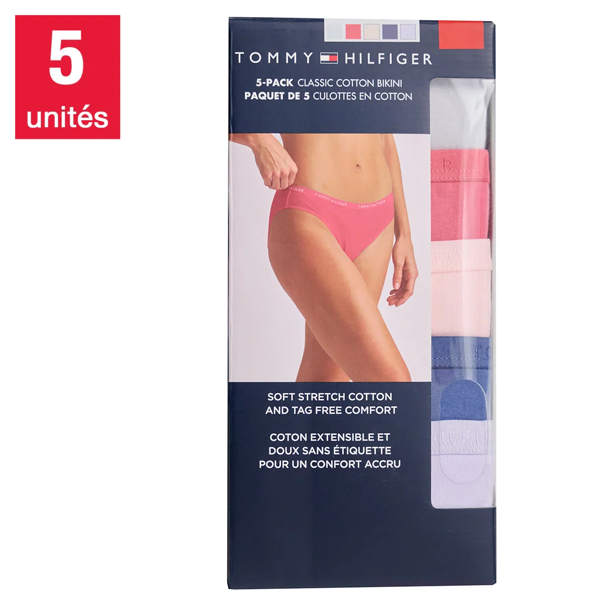 Tommy Hilfiger - Culottes bikini en coton, paquet de 5 - Image 3