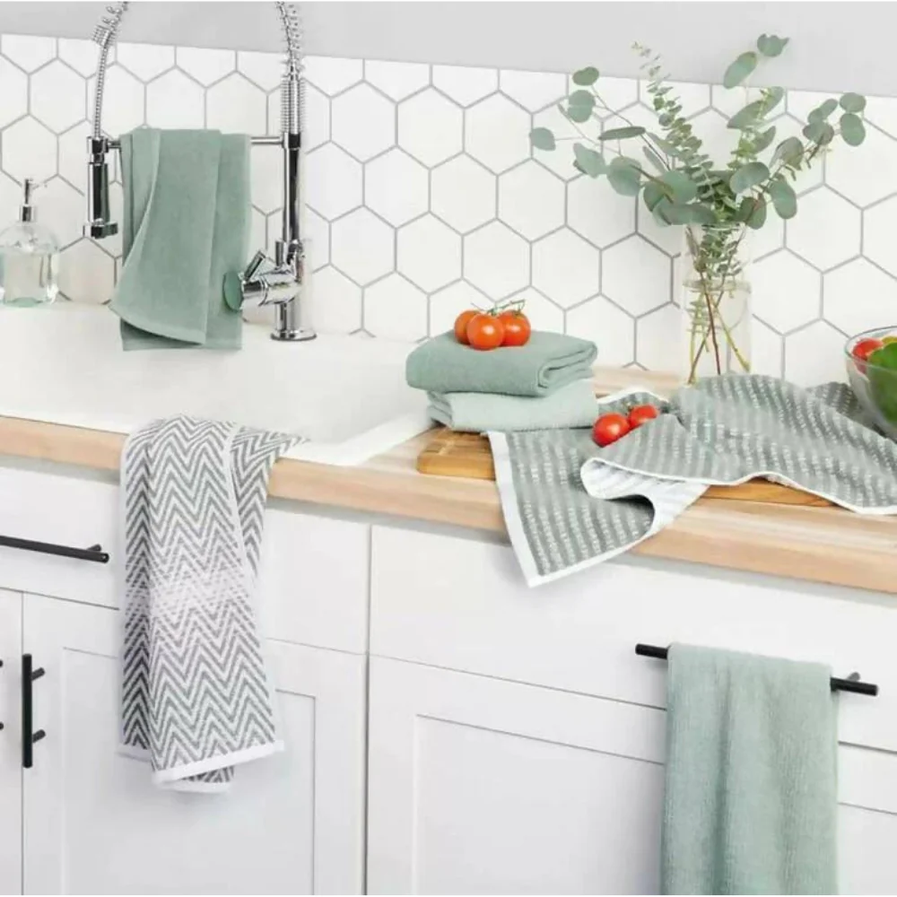 Town & Country Living - Torchons de cuisine bio Dylan, lot de 6 - Image 3
