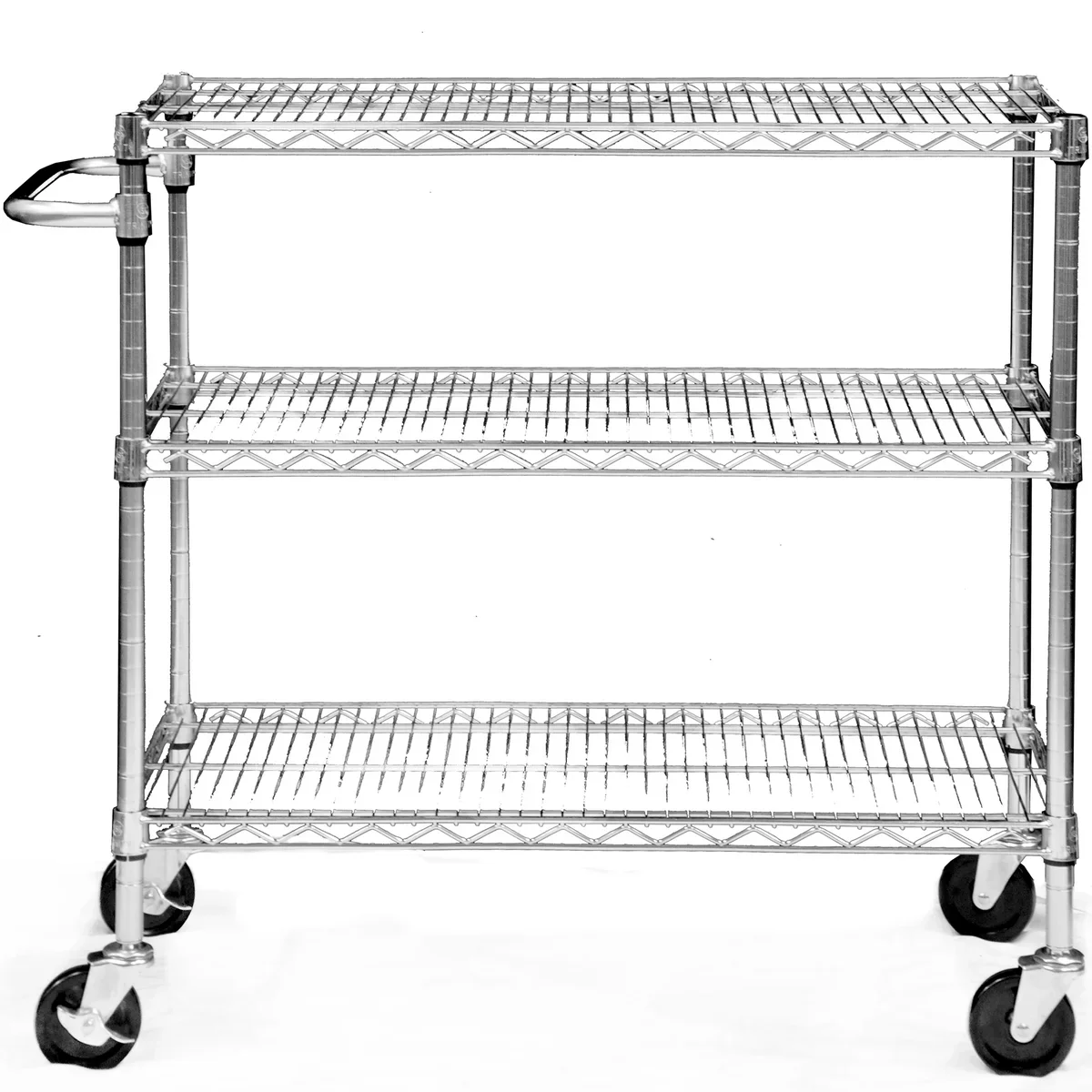 Trinity – Chariot chromé à 3 tablettes EcoStorage - Image 2