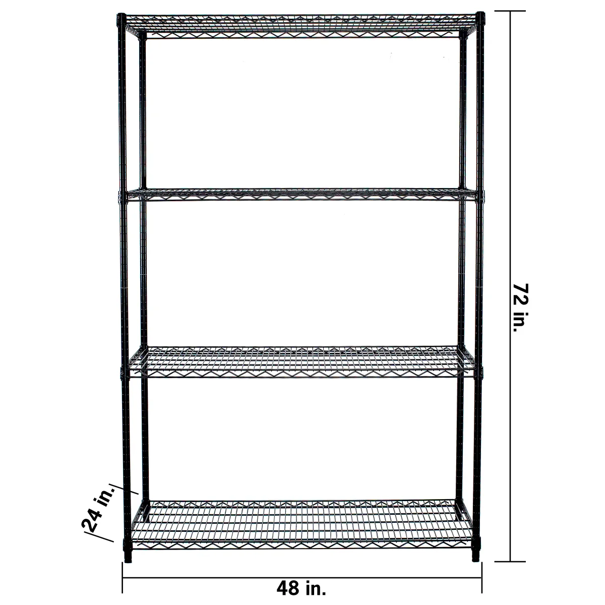 TRINITY – Étagère noire à 4 tablettes - Image 3