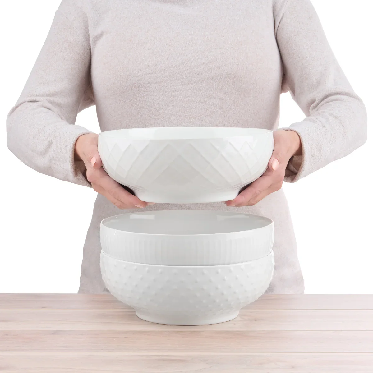 Trudeau - Bols de service en porcelaine 3 pièces - Image 3