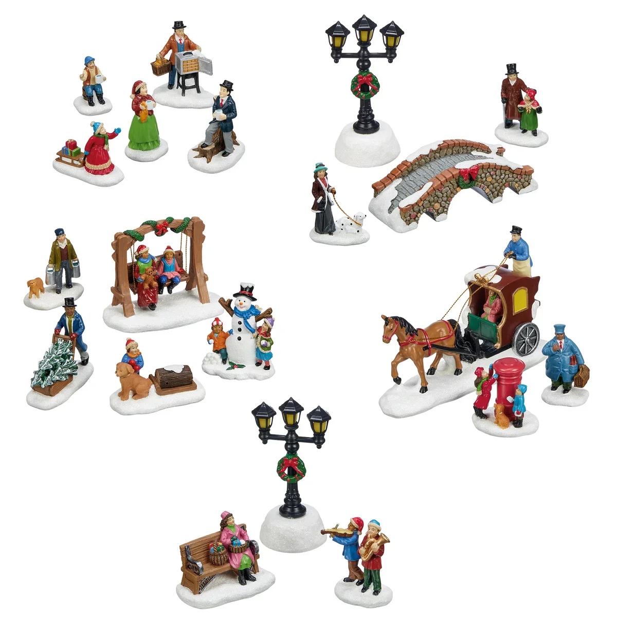 Village de Noël avec lumières et musique de 30 pièces - Image 7