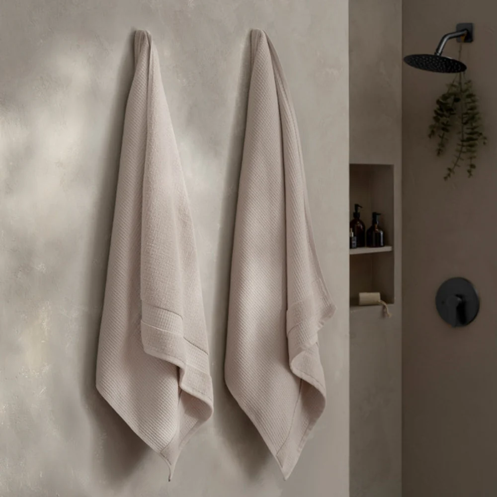 Welhome – Serviette de bain texture gaufrée - Image 4