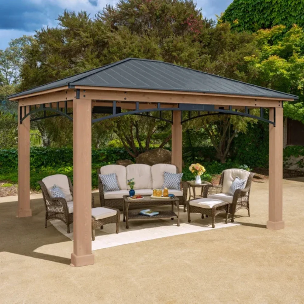 Yardistry - Pavillon de 12 pi Ă— 14 pi Ă toit en aluminium - Image 2