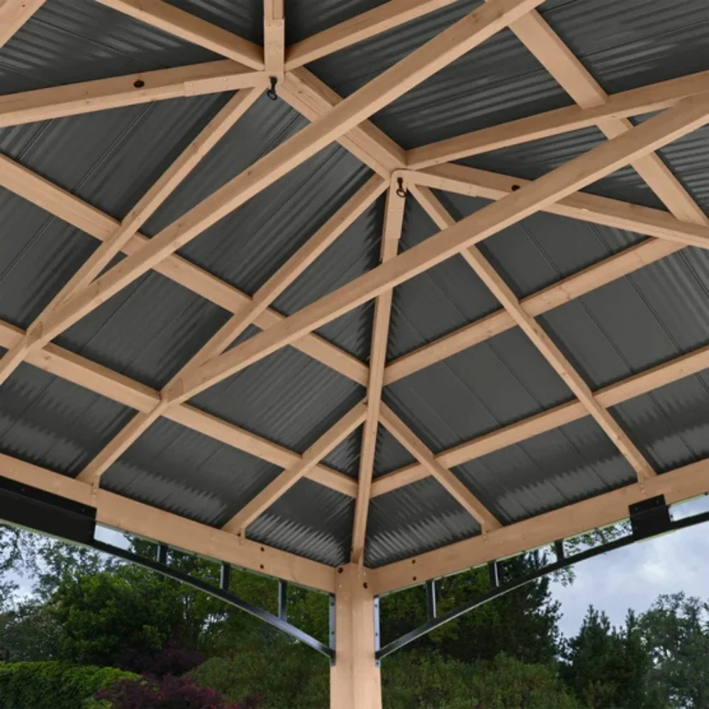 Yardistry - Pavillon de 12 pi Ă— 14 pi Ă toit en aluminium - Image 4
