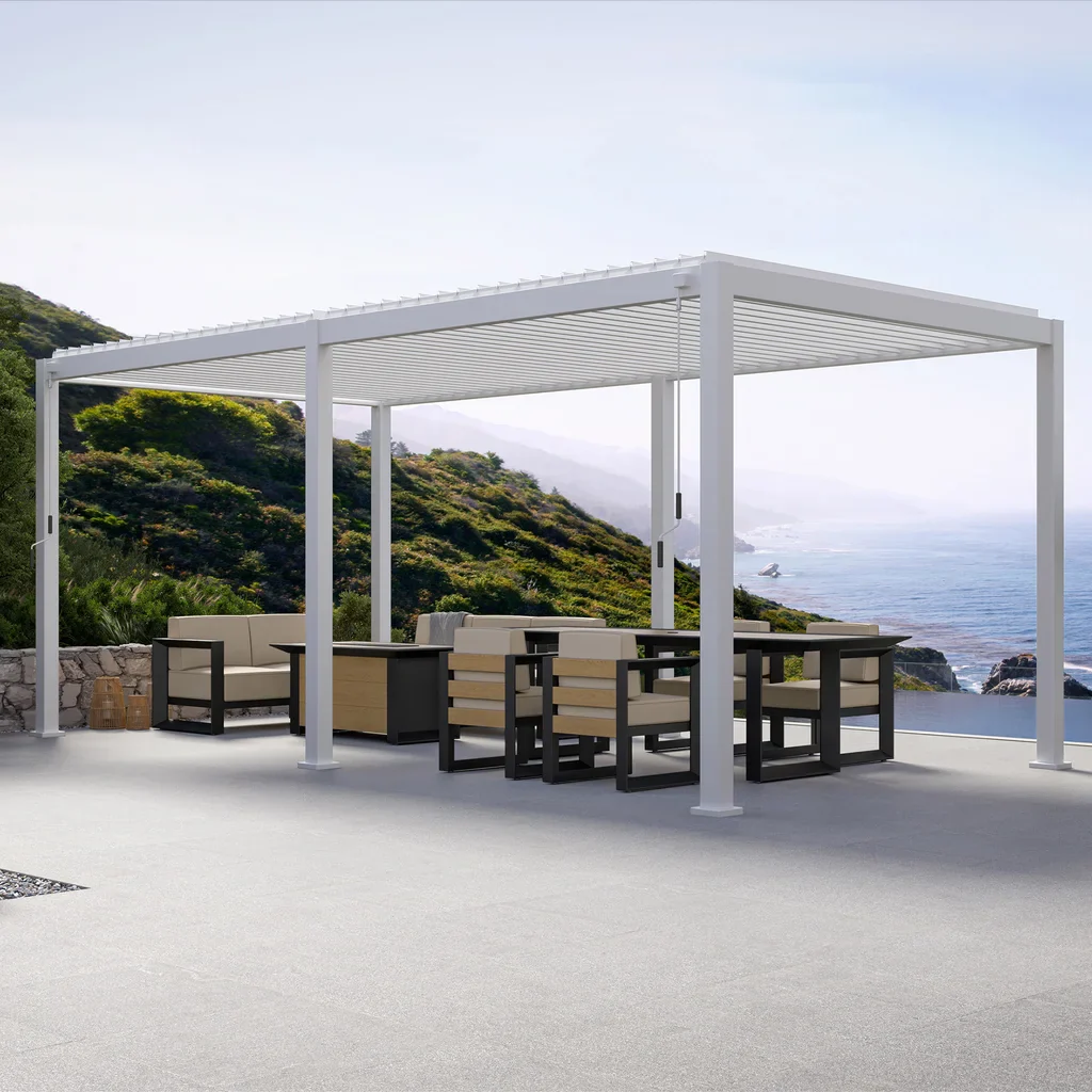 Zhejiang Zhengte Group - Pergola à Persiennes en aluminium Mirador, 10 pi x 20 pi - Image 5