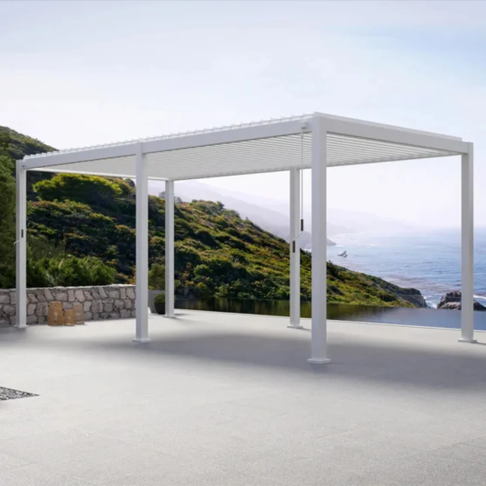 Zhejiang Zhengte Group - Pergola à Persiennes en aluminium Mirador, 10 pi x 20 pi - Image 6