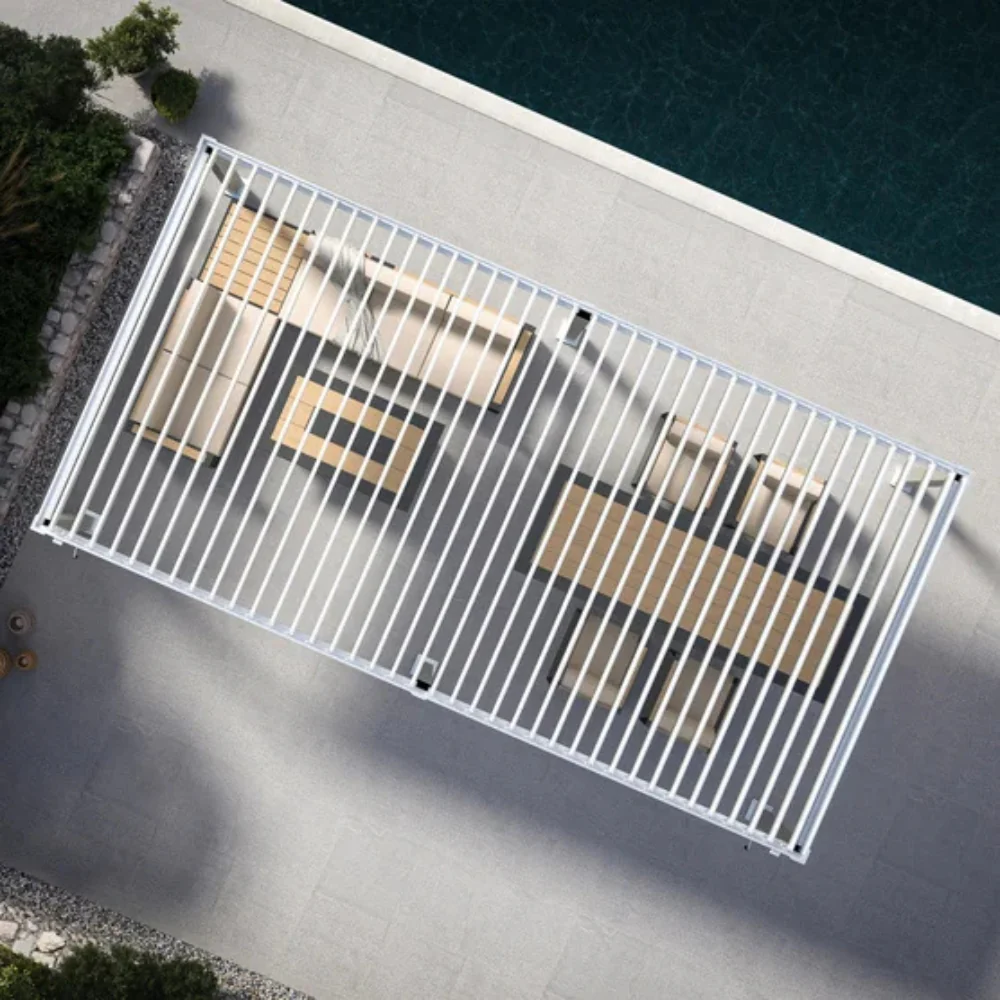 Zhejiang Zhengte Group - Pergola à Persiennes en aluminium Mirador, 10 pi x 20 pi - Image 7