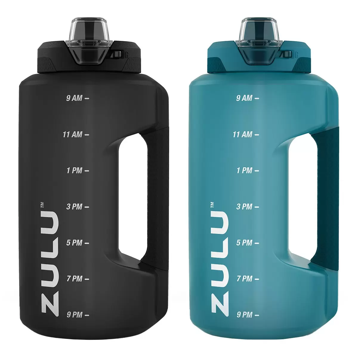 Zulu - Bouteilles d’eau Motivational de 1,8 L, paquet de 2 en 2 couleurs - Image 3